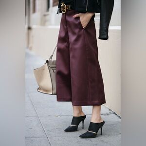 J.Crew Collection Silk-Blend Wide-Leg Cropped Trousers